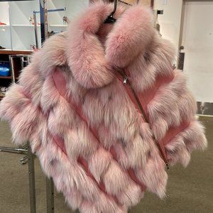 Pink Faux Fur Coat New